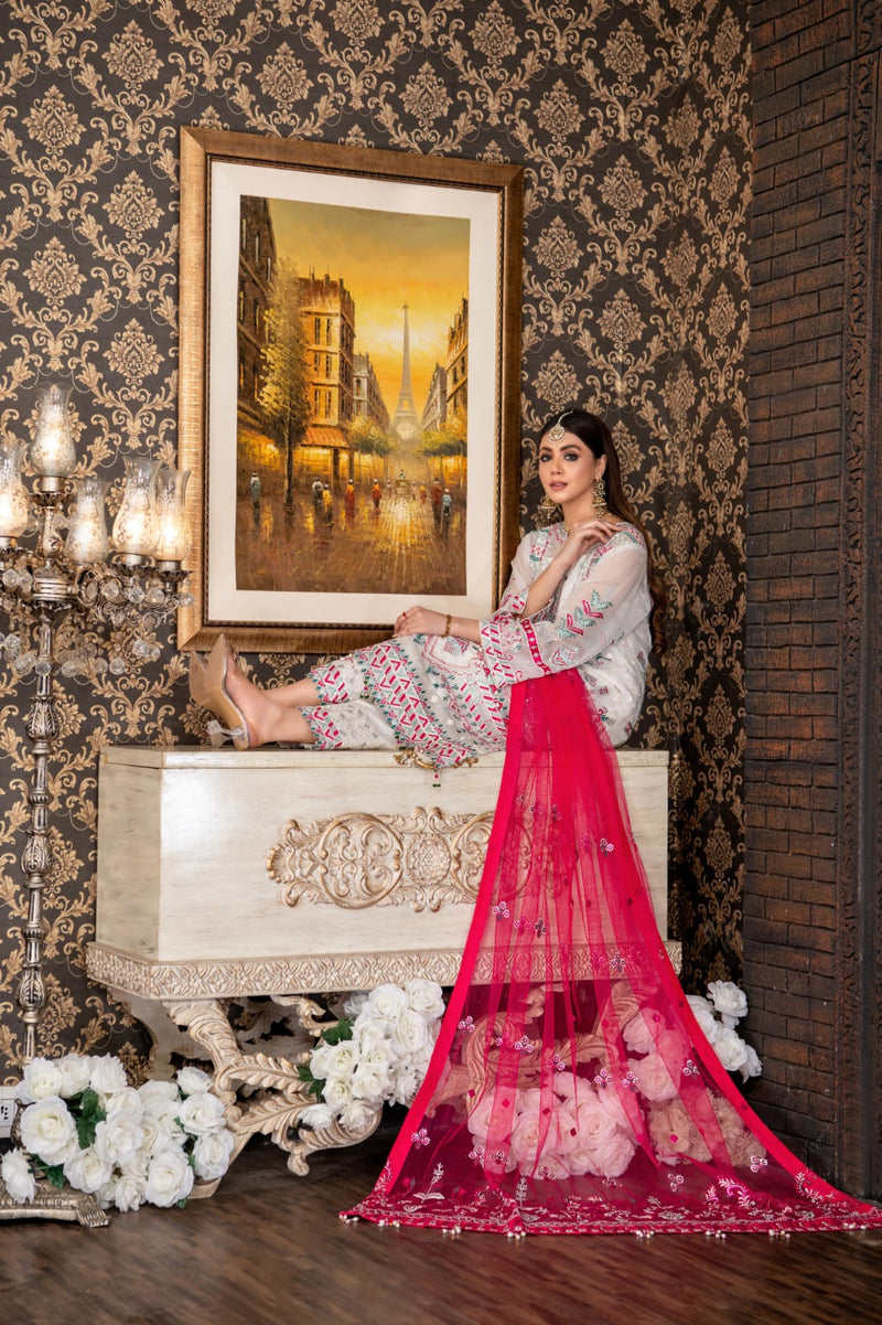 new Raaz-e-Ishq Heavily embellished 3embroidered chiffon dress pcs Chiffon collection by INSIYA 
