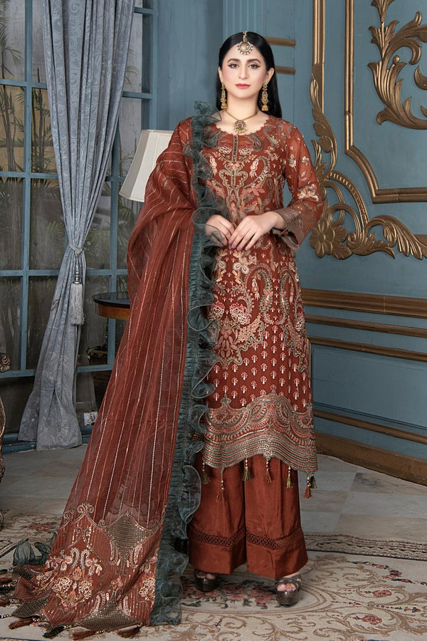 Semi Pret Heavily embellished Chiffon dresses by INSIYA