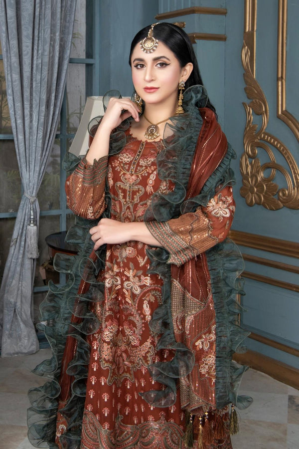 Semi Pret Heavily embellished Chiffon dresses by INSIYA
